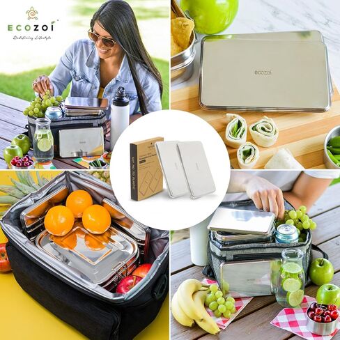 ecozoi Stainless Steel Lunch Chillers - Ice Packs for Lunch Bags, Lunch Boxes, Bento Boxes and Coolers in Saudi Arabia