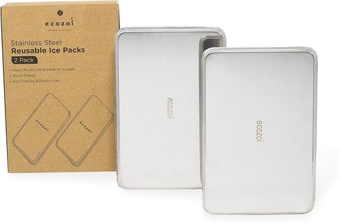 ecozoi Stainless Steel Lunch Chillers - Ice Packs for Lunch Bags, Lunch Boxes, Bento Boxes and Coolers in Saudi Arabia