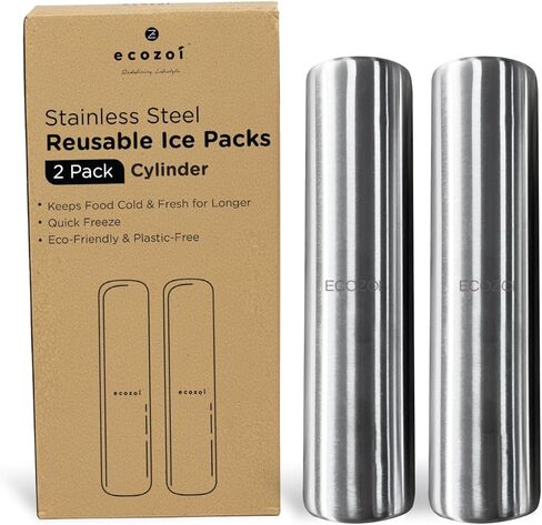 ecozoi Stainless Steel Lunch Chillers - Ice Packs for Lunch Bags, Lunch Boxes, Bento Boxes and Coolers in Saudi Arabia