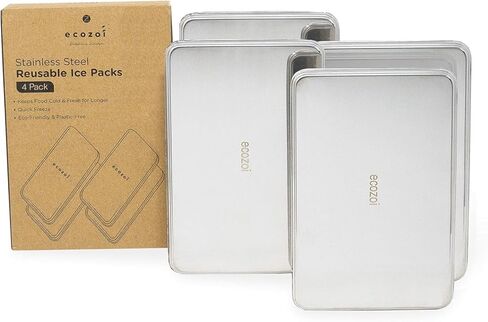 ecozoi Stainless Steel Lunch Chillers - Ice Packs for Lunch Bags, Lunch Boxes, Bento Boxes and Coolers in Saudi Arabia