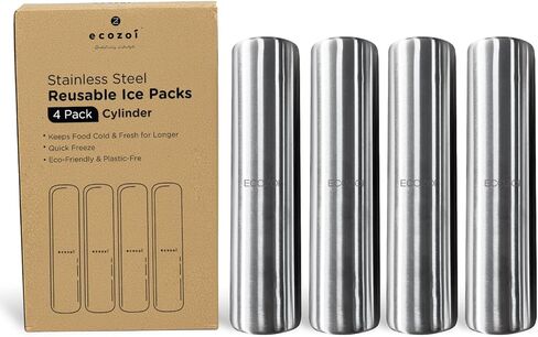 ecozoi Stainless Steel Lunch Chillers - Ice Packs for Lunch Bags, Lunch Boxes, Bento Boxes and Coolers in Saudi Arabia