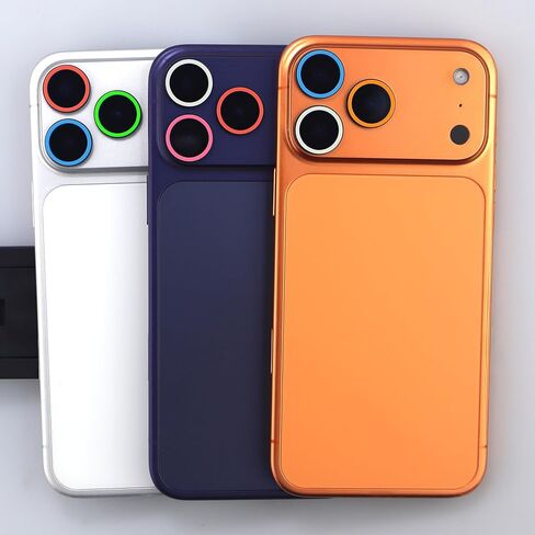 واقي عدسة الكاميرا المضيء لهاتف iPhone 17 Pro / 17 Pro Max بحلقة معدنية من الزجاج المقوى يتوهج في الظلام (6 قطع) (ملون، لهاتف iPhone 17 Pro/17 Pro Max) in Kuwait
