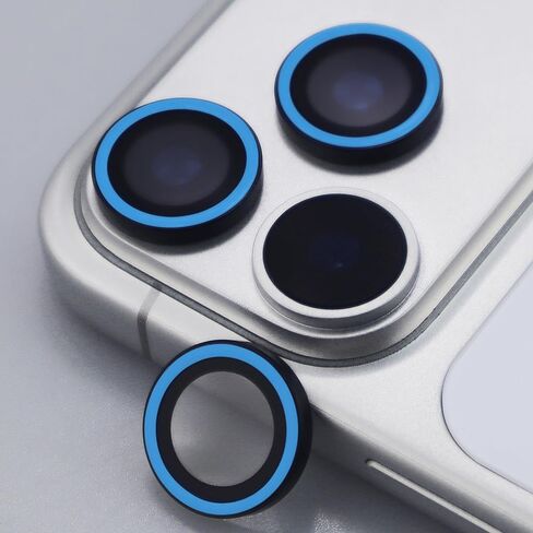 واقي عدسة الكاميرا المضيء لهاتف iPhone 17 Pro / 17 Pro Max بحلقة معدنية من الزجاج المقوى يتوهج في الظلام (6 قطع) (ملون، لهاتف iPhone 17 Pro/17 Pro Max) in Saudi Arabia