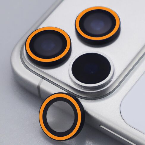 واقي عدسة الكاميرا المضيء لهاتف iPhone 17 Pro / 17 Pro Max بحلقة معدنية من الزجاج المقوى يتوهج في الظلام (6 قطع) (ملون، لهاتف iPhone 17 Pro/17 Pro Max) in Kuwait