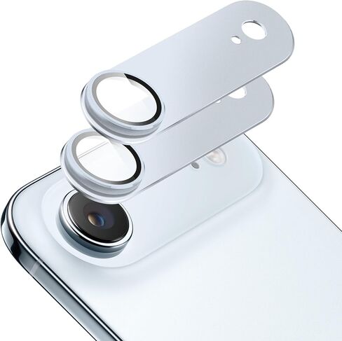 2-Pack Shatterproof Camera Lens Protector for iPhone 17 Air |AR Tempered Glass Strong Adsorption Metal Camera Cover Screen(Light Blue) in Saudi Arabia