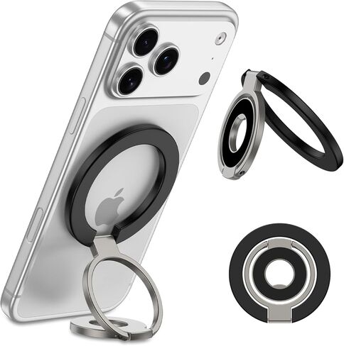 حامل مغناطيسي للهاتف في صالة الألعاب الرياضية لهاتف Samsung Galaxy S25 Ultra/S24/S23/S22/S21/S20/S10 Plus، حامل بحلقة إصبع مغناطيسية قابلة للإزالة على الوجهين، حامل MagSafe لهاتف iPhone 17/16/15/14/13/12 Pro Max in Saudi Arabia