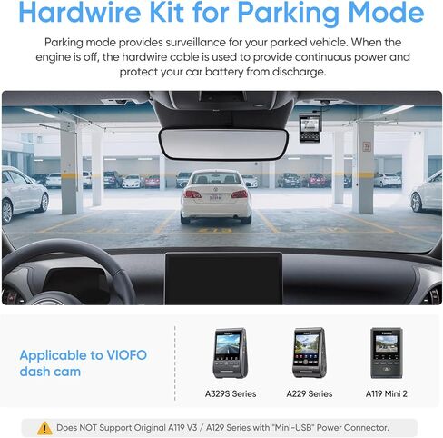 【الحزمة: A229U 3CH + HK4 Hardwire Kit】 كاميرا داش VIOFO A229 Ultra 3 قنوات، مزدوجة 4K + 1080P، كاميرا سيارة بمقصورة عين السمكة 210 درجة، مستشعرات STARVIS 2 مزدوجة مع HDR مزدوج 4K in Saudi Arabia