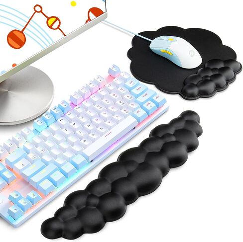 Cloud Wrist Rest Keyboard - Keyboard Cloud Wrist Rest Mouse, Desktop Cloud Wrist pad Sliding Base Typing Pain Relief, Non-Slip Base, Cloud Wrist Rest is Suitable for Home, Office, Computer Games in Saudi Arabia