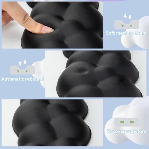 Cloud Wrist Rest Keyboard - Keyboard Cloud Wrist Rest Mouse, Desktop Cloud Wrist pad Sliding Base Typing Pain Relief, Non-Slip Base, Cloud Wrist Rest is Suitable for Home, Office, Computer Games in Saudi Arabia