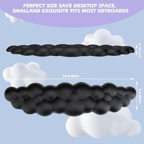 Cloud Wrist Rest Keyboard - Keyboard Cloud Wrist Rest Mouse, Desktop Cloud Wrist pad Sliding Base Typing Pain Relief, Non-Slip Base, Cloud Wrist Rest is Suitable for Home, Office, Computer Games in Saudi Arabia