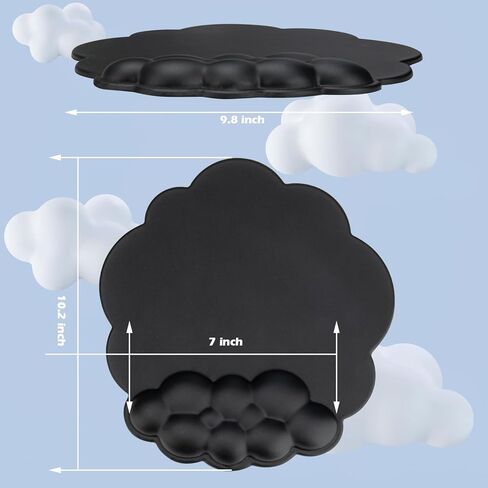 Cloud Wrist Rest Keyboard - Keyboard Cloud Wrist Rest Mouse, Desktop Cloud Wrist pad Sliding Base Typing Pain Relief, Non-Slip Base, Cloud Wrist Rest is Suitable for Home, Office, Computer Games in Saudi Arabia