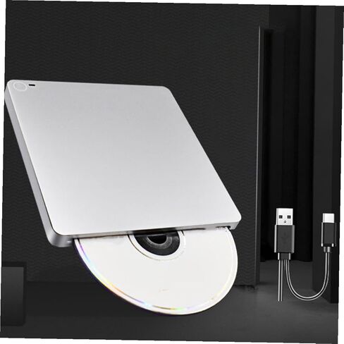 Kisangel USB محرك أقراص مضغوطة خارجي مزدوج الواجهة من النوع c USB محرك أقراص ضوئي متعدد الوظائف للاستخدام المنزلي والمكتب ومشغل أقراص DVD ومشغل أقراص Vcd وكاتب متوافق مع نظام التشغيل Windows in Kuwait