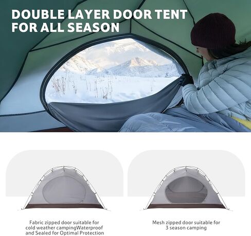 Naturehike 4 Season Tent,Waterproof 2 Person Backpacking Tent, Four Season Tents for Cold Weather Winter Camping in Saudi Arabia