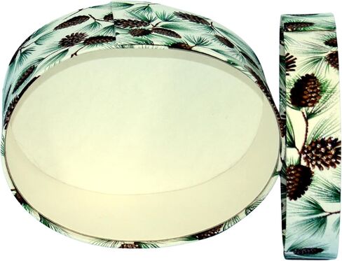Sarah's Hat Boxes – Pine Cones Decorative Gift Box | Elegant Reusable Storage Boxes for Gifts, Keepsakes, Jewelry, or Special Items | Unique Printed Design in Saudi Arabia