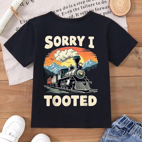Train T Shirt Cotton Summer Short Sleeve Crew Neck Undershirts T Shirts Boy Girl Toddler Kids Casual Daily Wear in Saudi Arabia