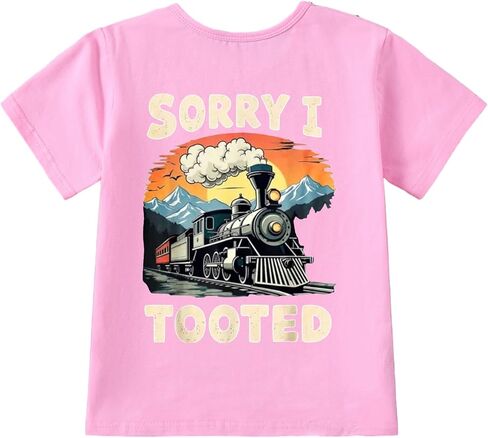 Train T Shirt Cotton Summer Short Sleeve Crew Neck Undershirts T Shirts Boy Girl Toddler Kids Casual Daily Wear in Saudi Arabia