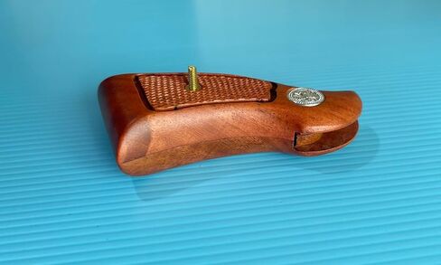 Hardwood Handgun Grips Compatible with Smith and Wesson K/L Frame Square Butt Revolvers Finger Groove Checkered Design Deluxe Classic Handmade Craft Handcraft in Kuwait