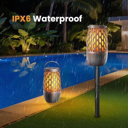 مكبر صوت LED خارجي، مقاوم للماء IPX6 مع أضواء لهب، صوت ستيريو عالي الدقة 10 وات، BT 5.3 متعدد المزامنة حتى 100، هدايا مكبر صوت لاسلكي من Atmospere للنساء والرجال، ديكورات لحفلات الفناء in Saudi Arabia
