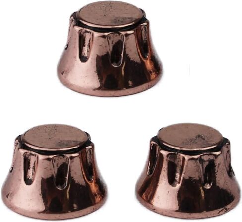 Guyker 3Pcs Top Hat Guitar Potentiometer Control Knobs - Zinc Alloy Bell Cap Speed Tone Volume Knob Replacement Parts for Electric Guitar or Precision Bass - CKB013X, Gold in Saudi Arabia
