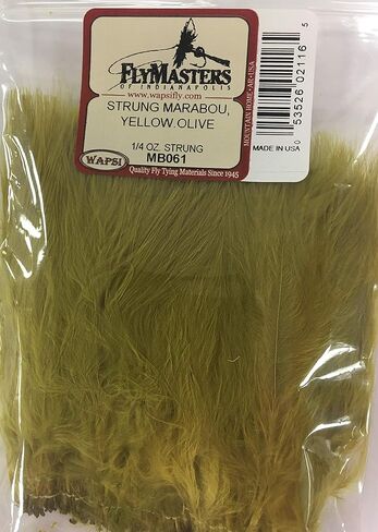 Wapsi Strung Marabou, Yellow.Olive in Saudi Arabia
