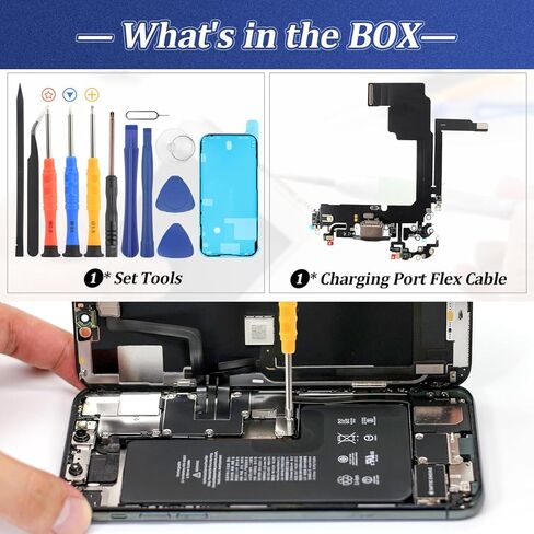 Replacement for iPhone 15 Pro Charging Port Dock Connector for iPhone 15 Pro A3102 A2848 A3101 A3104 Charging Port Replacement USB Charger Board Flex Cable Assembly Accessories with Repair Tools in Saudi Arabia