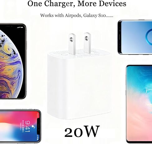 شاحن USB C سريع 20 وات متوافق مع Samsung Galaxy Tab S10، S9، S8، S7، S6، S5e، S4، S3، Tab A7، A9+، A8، A 10.1، A 8.4 محول طاقة لكابل شحن من النوع C اللوحي in Saudi Arabia
