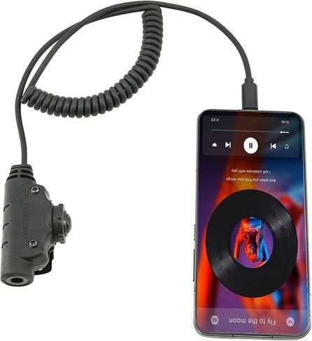 محول U94 V2 PTT لملحق سماعة الرأس التكتيكية Tepy-C متوافق مع هواتف iPhone 17 16 15 / Samsung Galaxy S8 S9 S10 S20 Plus (C0035DE-MILIT) in Kuwait