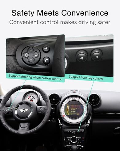 Bluetooth Car Adapter Compatible for BMW Mini Cooper CIC and Boost CD System- USB & AUX Interface, Bluetooth Receiver for iPod Music Sourse Compatible with iOS/Android in Saudi Arabia