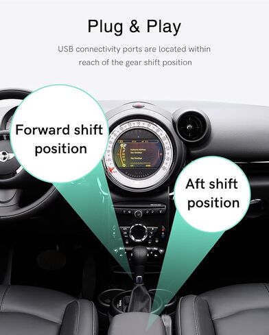 Bluetooth Car Adapter Compatible for BMW Mini Cooper CIC and Boost CD System- USB & AUX Interface, Bluetooth Receiver for iPod Music Sourse Compatible with iOS/Android in Saudi Arabia