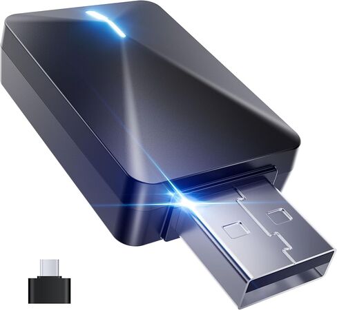 U3 Wireless CarPlay Adapter, Plug & Play Convert Wired to Wireless CarPlay/Android Auto for iPhone & Android, Low Latency Fast Connection, Auto Connect, OTA Update, Compatible with Cars 2018+ in Kuwait