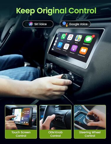 U3 Wireless CarPlay Adapter, Plug & Play Convert Wired to Wireless CarPlay/Android Auto for iPhone & Android, Low Latency Fast Connection, Auto Connect, OTA Update, Compatible with Cars 2018+ in Kuwait