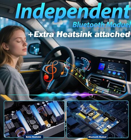 ستيريو سيارة مزدوج Din مقاس 7 بوصات IPS مع شاشة Apple CarPlay اللاسلكية وشاشة Android التلقائية، صوت راديو تشغيل السيارة، 240 وات، بلوتوث، كاميرا احتياطية AHD، شحن سريع USB-C، 16 نطاق EQ، SWC، شاشة لمس MirrorLink in Kuwait