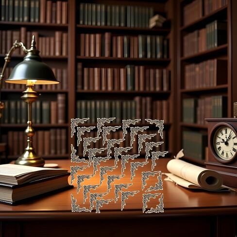 30 Pcs Antique Edge Corner Decorative Protectors, Scrapbooking Albums Embellishment Photo Frame Jewelry Box Decorative Corner (Antique Bronze) in Kuwait