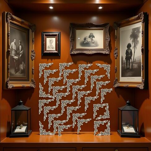 30 Pcs Antique Edge Corner Decorative Protectors, Scrapbooking Albums Embellishment Photo Frame Jewelry Box Decorative Corner (Antique Bronze) in Kuwait