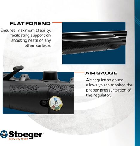 مسدس هوائي Stoeger XM1 Scout PCP - عيار 22 - أسود اصطناعي مع سحب قابل للتعديل in Kuwait
