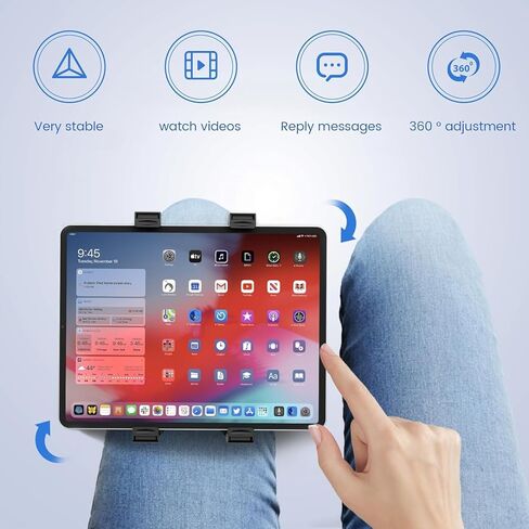 OHLPRO Pilot Kneeboard لأجهزة iPad والأجهزة اللوحية 7 - 11 بوصة، حزام مطاطي مطور من قطعتين لملاءمة آمنة على الفخذ، زوايا رؤية قابلة للتعديل، مادة بلاستيكية ممتازة، مثالية للطيران والمشاهدة in Saudi Arabia