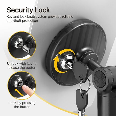 monTEK Anti-Theft Tablet Wall Mount, Universal Tablet Kiosk with Security Lock Fit 7"-15" Screen Size, Compatible with Ipad Series and Samsung Tab, Frameless Design, Black in Saudi Arabia