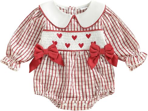 Newborn Baby Girl Easter Outfit Bunny Bubble Romper Long Sleeve Onesie Jumpsuit Smocked Baby Clothes Spring Bodysuit in Saudi Arabia