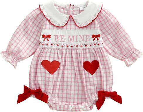 Newborn Baby Girl Easter Outfit Bunny Bubble Romper Long Sleeve Onesie Jumpsuit Smocked Baby Clothes Spring Bodysuit in Saudi Arabia