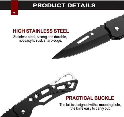 3 قطع من سكين الجيب القابل للطي، سكين تكتيكي، شفرة حادة للغاية مقاس 2.5 بوصة فقط، جيدة للتخييم والأنشطة الداخلية والخارجية، سهلة الحمل، هدية للرجال in Kuwait