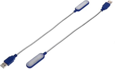 قطعتان من مصباح الكمبيوتر المحمول الصغير USB المحمول مع رقبة مرنة للقراءة والدراسة والسفر، ضوء LED مدمج للعناية بالعين للمنزل والمكتب والتخييم، خفيف الوزن وتصميم in Kuwait
