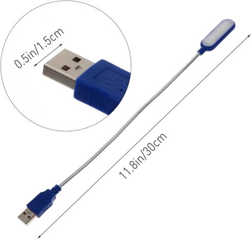 قطعتان من مصباح الكمبيوتر المحمول الصغير USB المحمول مع رقبة مرنة للقراءة والدراسة والسفر، ضوء LED مدمج للعناية بالعين للمنزل والمكتب والتخييم، خفيف الوزن وتصميم in Kuwait