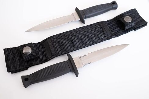 Double Edge Knife Spear Point Tactical Horizontal Carry Sheath Full Tang 7'' in Saudi Arabia