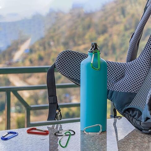 10 قطع من مشبك Carabiner باللون الأسود، خطاف على شكل حلقة كبيرة من الألومنيوم مقاس 3 بوصات in Saudi Arabia