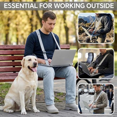 Laptop Harness for Walking Portable Wearable Laptop Stand for up to 14'' Tablets E-Readers Notebook Notepad Standing Desk with Adjustable Straps(Pink) in Saudi Arabia