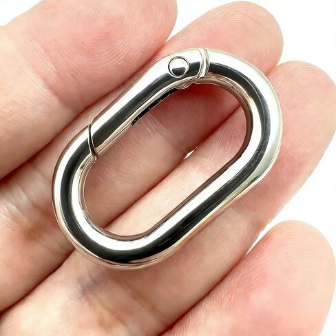 20 Pack 1 Inch Oval Carabiner Clip, Spring O Rings Hooks, Metal Spring Key Ring Buckle for Bags,Purses in Saudi Arabia