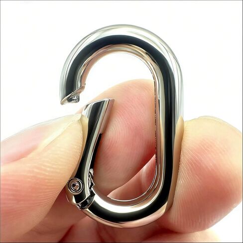 20 Pack 1 Inch Oval Carabiner Clip, Spring O Rings Hooks, Metal Spring Key Ring Buckle for Bags,Purses in Saudi Arabia