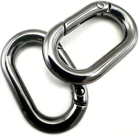 20 Pack 1 Inch Oval Carabiner Clip, Spring O Rings Hooks, Metal Spring Key Ring Buckle for Bags,Purses in Saudi Arabia