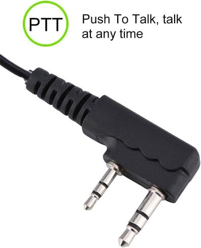 SYH&AQYE Walkie Talkie Earpiece with Mic, 2 Pin Earhook Two Way Radio Earpiece with PTT and Clips for Universal K Joint Walkie Talkie, Headset for Ritual Staff Hotels Guards in Saudi Arabia