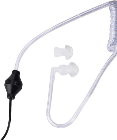 SYH&AQYE Walkie Talkie Earpiece with Mic, 2 Pin Earhook Two Way Radio Earpiece with PTT and Clips for Universal K Joint Walkie Talkie, Headset for Ritual Staff Hotels Guards in Saudi Arabia